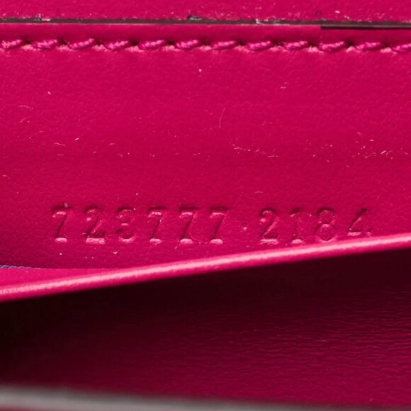 Gucci Fuchsia Quilted GG Nylon and Leather Marmont Mini Wallet on Chain Bag - Picture 7 of 10